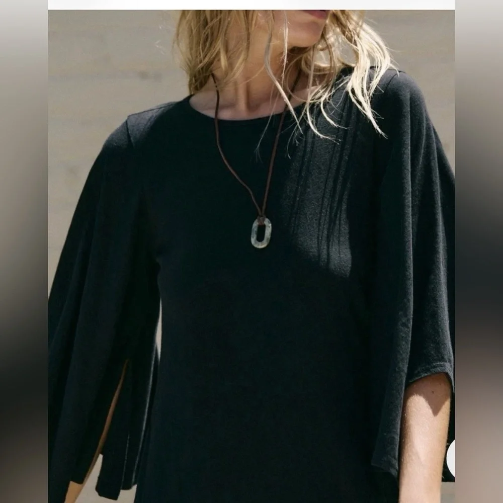 NEW FREE PEOPLE Briar Black Midi Dress, M - Picture 2 of 10